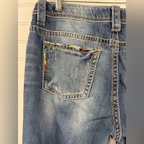 Miss Me women’s colorful embroidered Boyfriend Ankle denim jeans. Size 30 - Picture 5 of 9